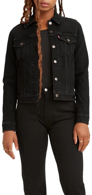 Levi's Women's Original Trucker Denim jacket, Black Lilly, XXS