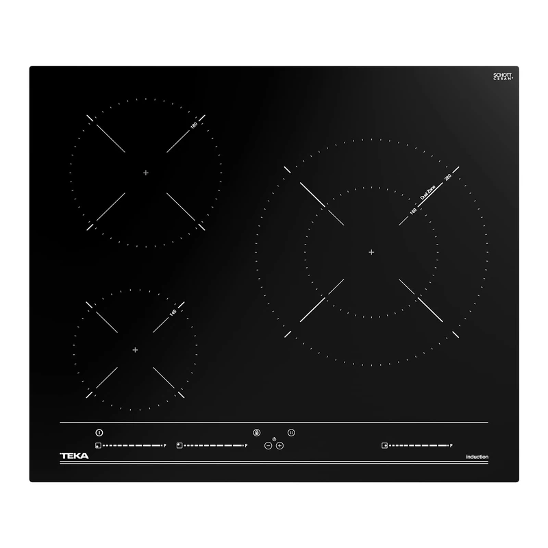 TEKA Induction Hob 60 cm, 3 Burners, Touch Control Multislider, Power Plus, Stop & Go, Residual Heat Indicator, Auto Lock, Model IBC 63015 MSS