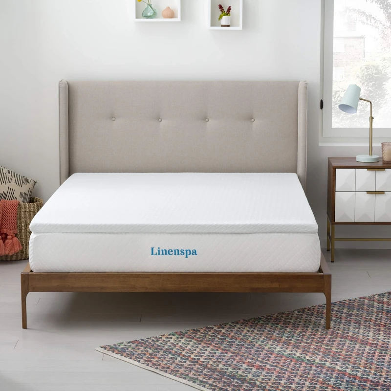 Linenspa Gel Memory Foam Mattress Topper with Zip Cover 5 cm Thick