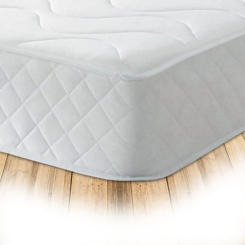Starlight Beds Close Flame 8-Inch Deep Hybrid Shorty Mattress with Memory Foam Layer – Soft, White, Sprung (2ft6 x 5ft9 x 20cm)