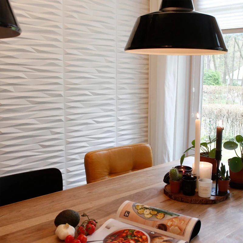 WALPLUS W3DP0017 Valeria 3D Wall Panel, White
