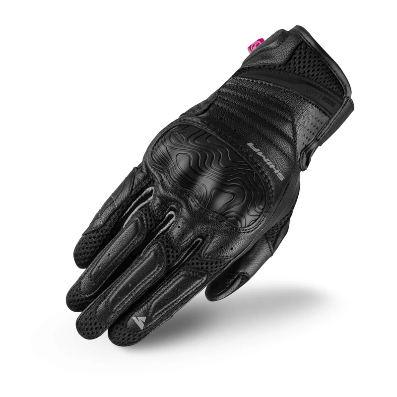 SHIMA RUSH GLOVES Motorbike Gloves Women Leather Summer Biker Armoured Protectors Motorcycle Perforated Ventilated Reinforced Motorsport Glove Street Motorbikes (Womens, Women/Black, L)