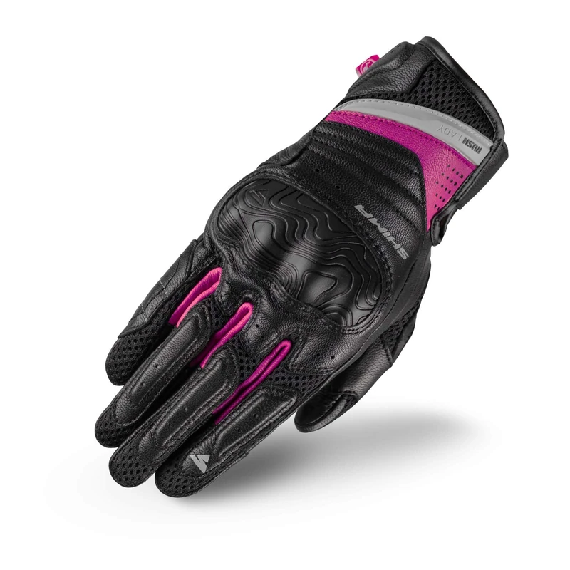 SHIMA RUSH GLOVES Motorbike Gloves Women Leather Summer Biker Armoured Protectors Motorcycle Perforated Ventilated Reinforced Motorsport Glove Street Motorbikes (Womens, Women/Pink, XS)