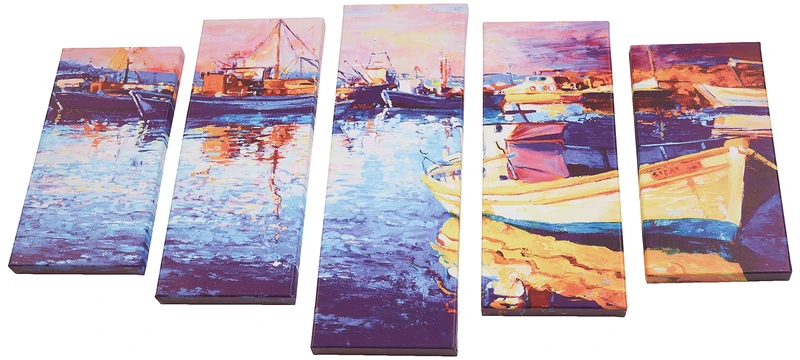 Homemania Picture, Pine Wood, Polyester, Multicoloured, 20 x 60 x 3 cm, 2 Units