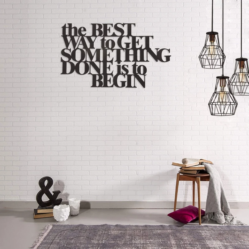 Homemania Wall Decoration, Steel, Black, 70 x 0.2 x 41 cm - Image 1