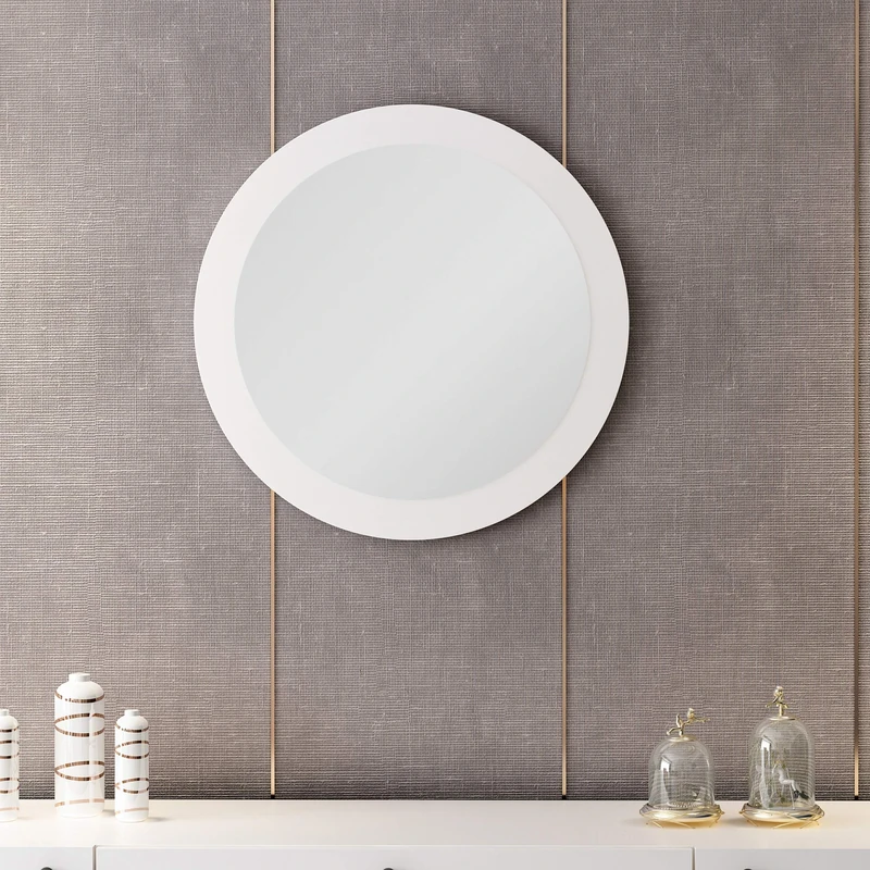 Homemania, Melamine Chipboard, Mirror, Black, Chrome, 60 x 2 x 60 cm