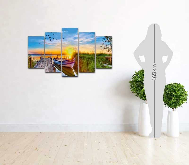 Homemania Picture, Pine Wood, Polyester, Multicoloured, 20 x 60 x 3 cm, 2 Units