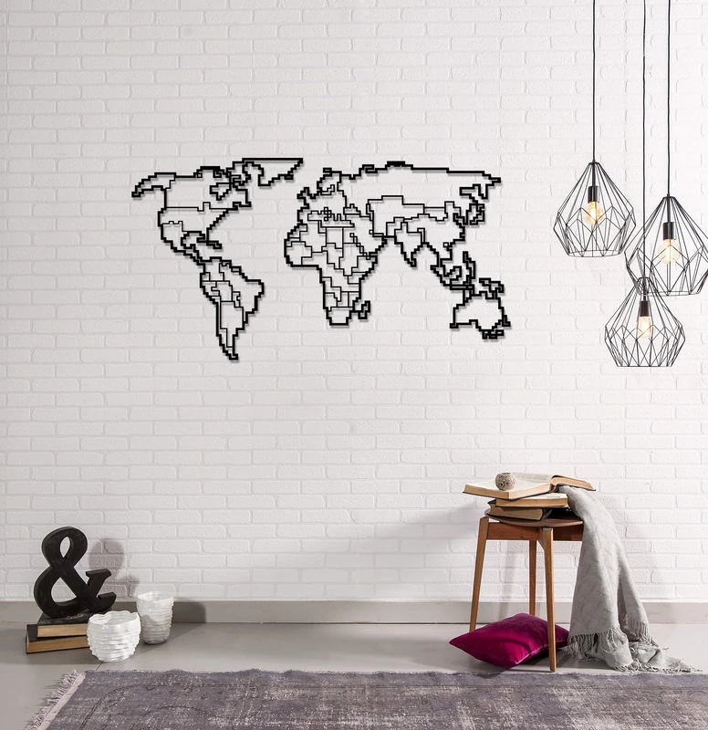 Homemania Wall Decoration 100 x 0.15 x 53 cm Black