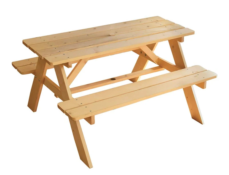 Fun House Wooden Childrens Picnic Table - Natural Pine