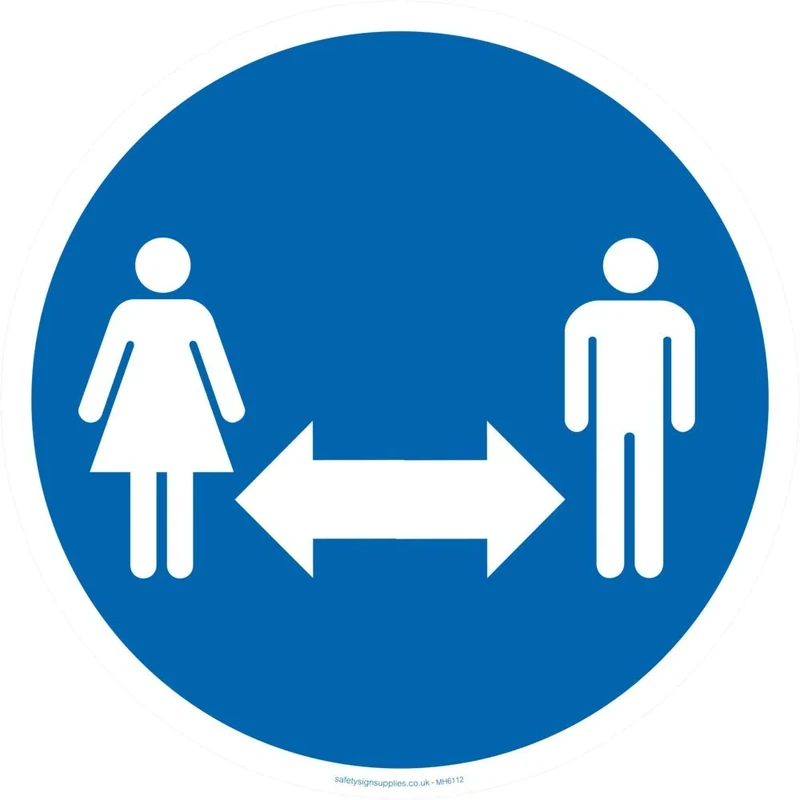 Social Distancing Sign with no 2m or distance number