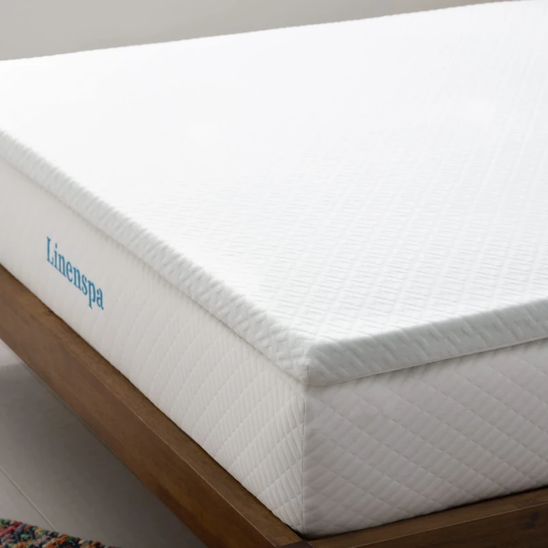 Linenspa 5 cm Gel Infused Memory Foam Mattress Topper with Zippered Cover – Mattress Topper Super King (180 x 200)