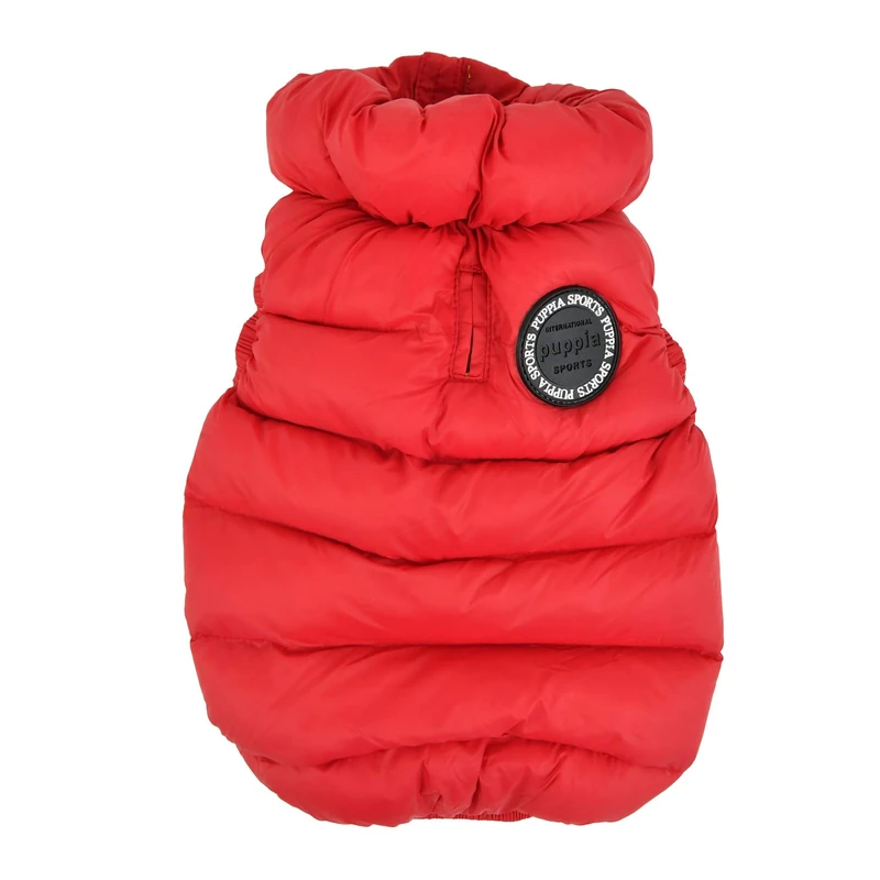 Puppia Winter Ultralight Dog Coat A Waterproof Warmth for Cold Weather Zipper Closure for Small and Medium Dogs, RED, X-Large