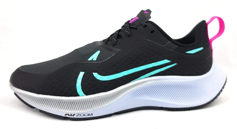 Nike Air Zm Pegasus 37 Shield Running Shoe Black/Aurora Green-DK Smoke SZ 4.5