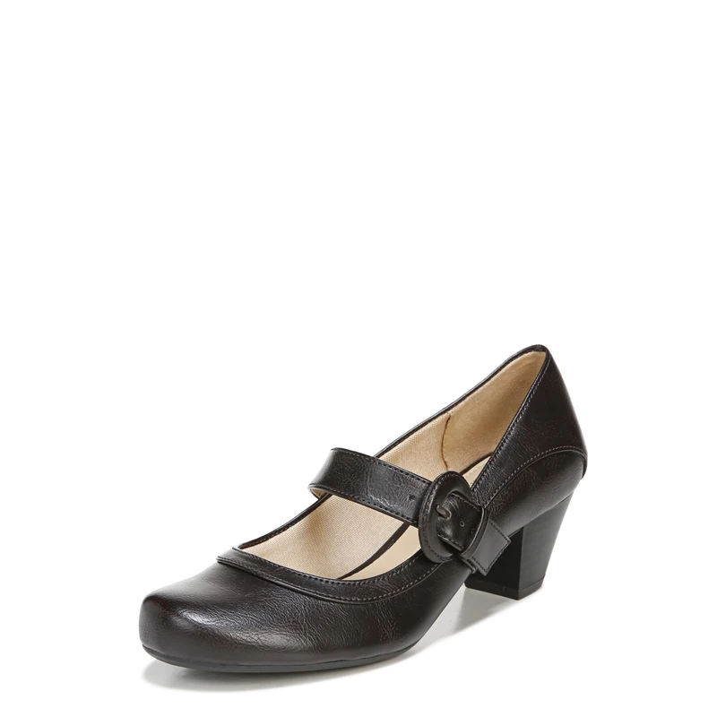 LifeStride Women's Rozz Mary Jane Flat, Dark Brown, 3.5 UK