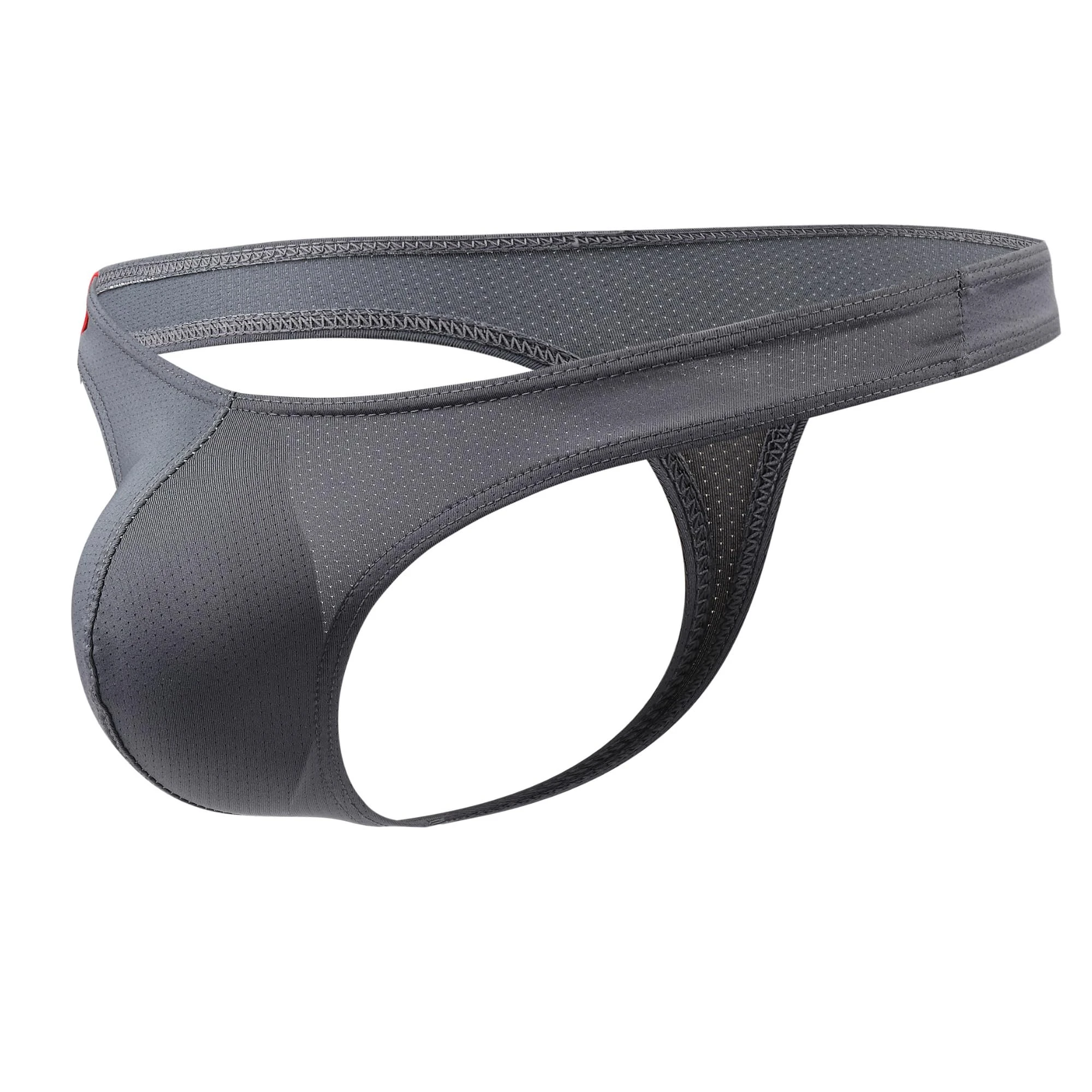 Newsywell Men's Spandex Thong Bikinis Low Rise Minimalist Swimwear Pouch Briefs Underwear Grey XX-Large