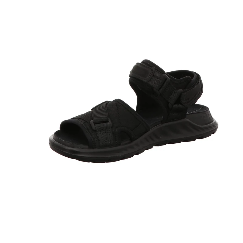 ECCO Women's Exowrap Flat Sandal, black, 3.5 UK