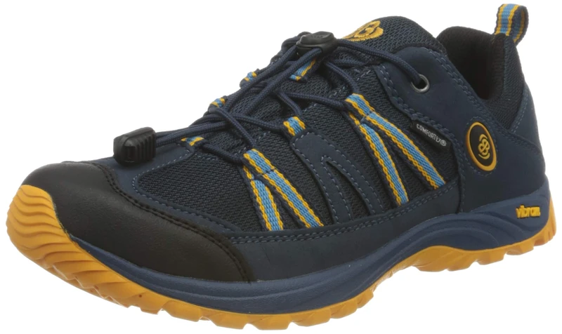 Brütting Men's Ohio Low Trekking & Hiking Shoes, Navy Orange Blue., 4 UK Child