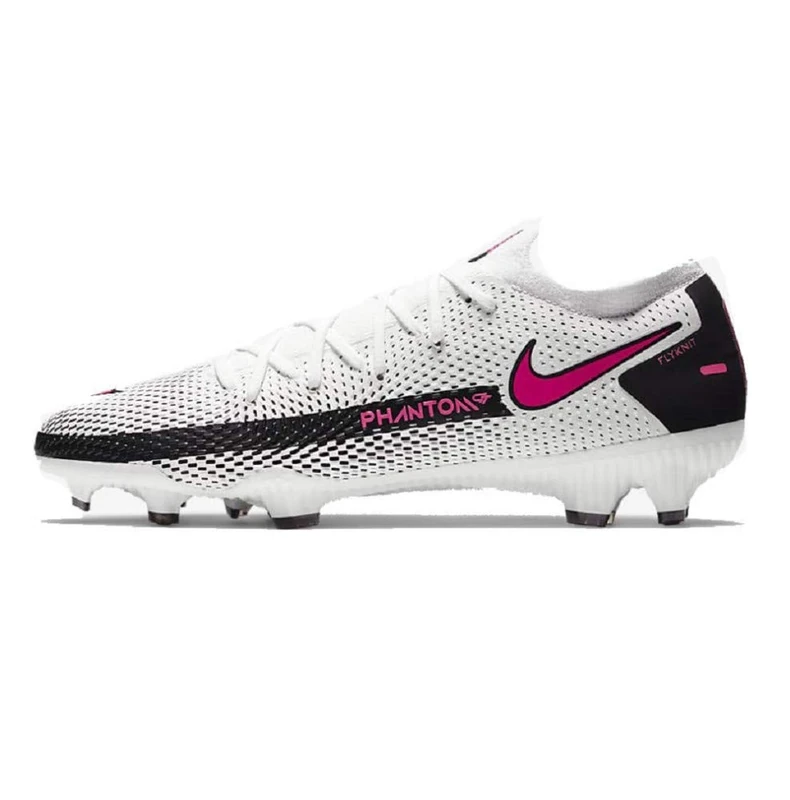 Nike Phantom GT Pro FG Football Shoe White/Pink Blast-Black 12.5