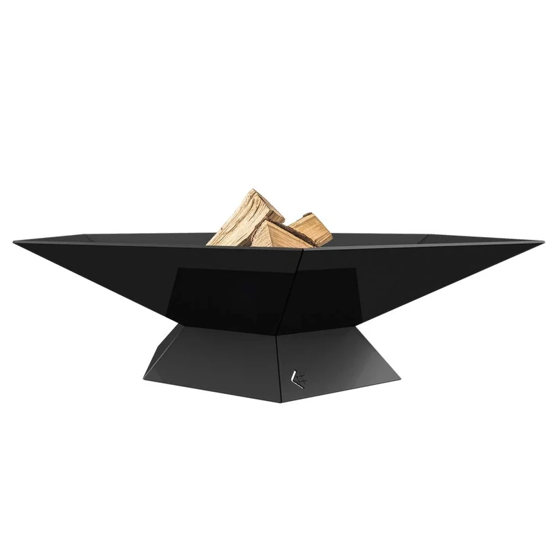 Kratki Fire Pit Garden Fire Made of Steel Ideal for The Garden - Black