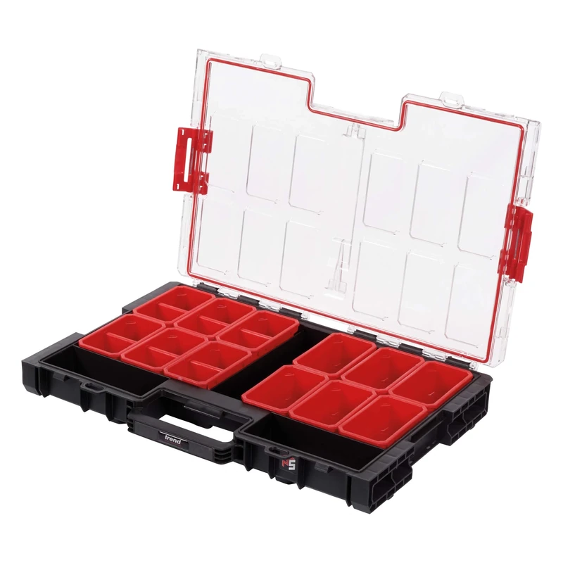 Trend Pro Storage 6L Modular Organiser Case, Large, Durable & Water-Resistant, MS/P/ORG/L