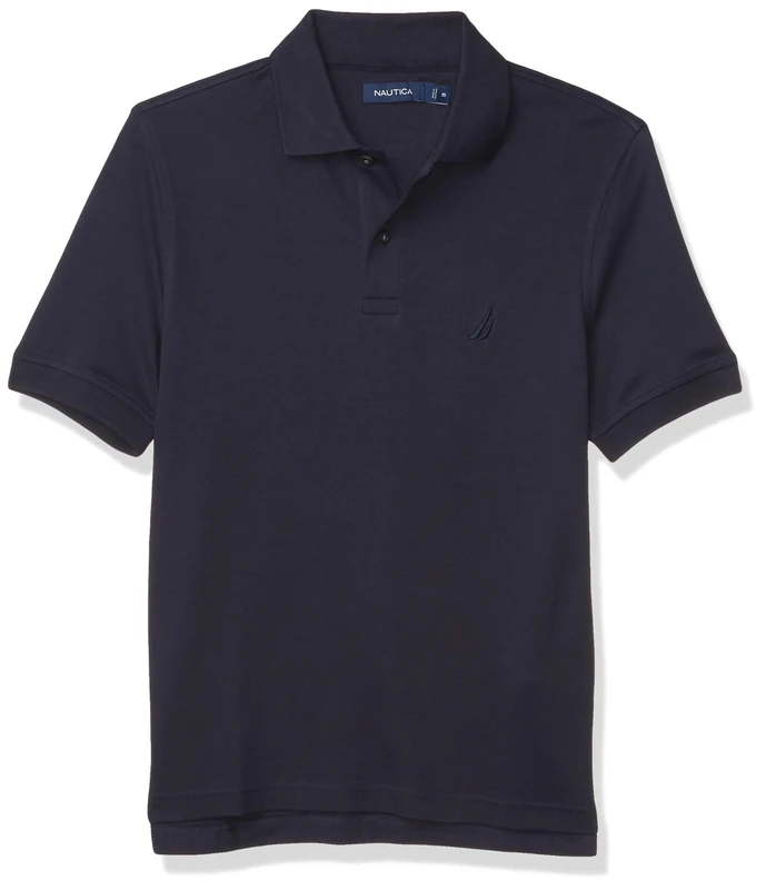 Nautica Men's Classic Fit Interlock Polo Shirt, Navy, XS