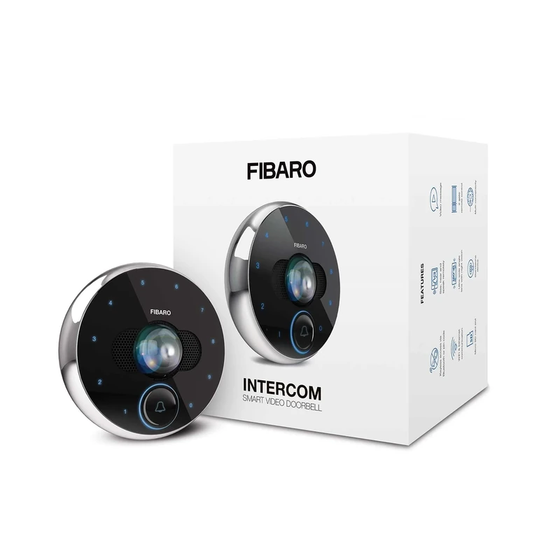 Fibaro Fgic-002 Intercom/Intelligent Videophone - Full HD, 30fps, 180° Viewing Angle, Infrared and IP54,
