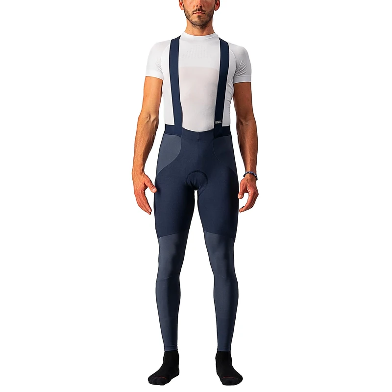 Castelli Overtaking Ros Bibtight, Men's Cycling Shorts, Savile Blue, XL