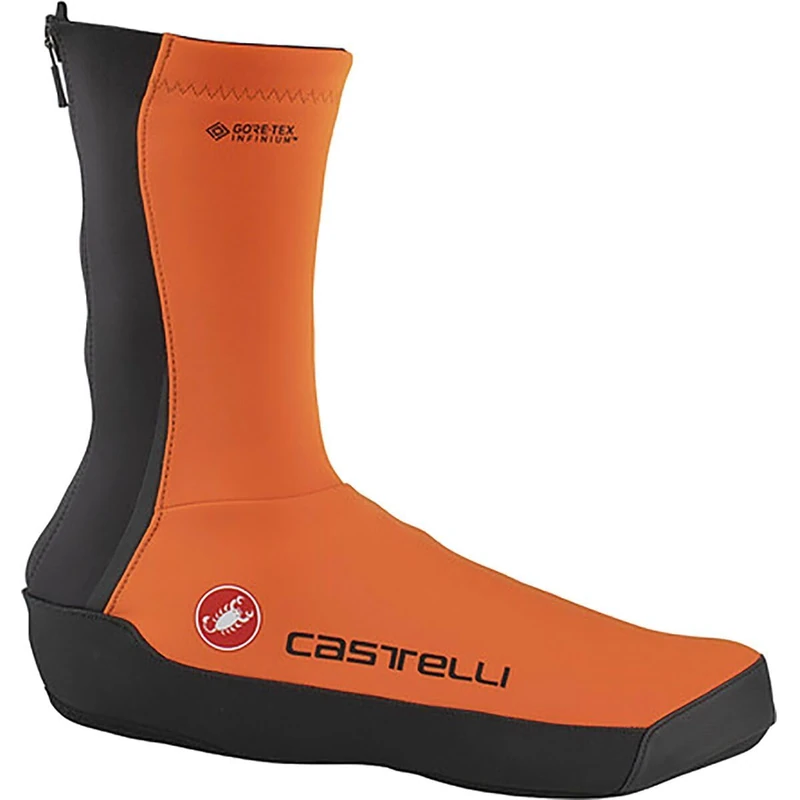 castelli Intenso Ul Shoecover, Unisex Cycling Shoe Covers - Adult, Orange, XL