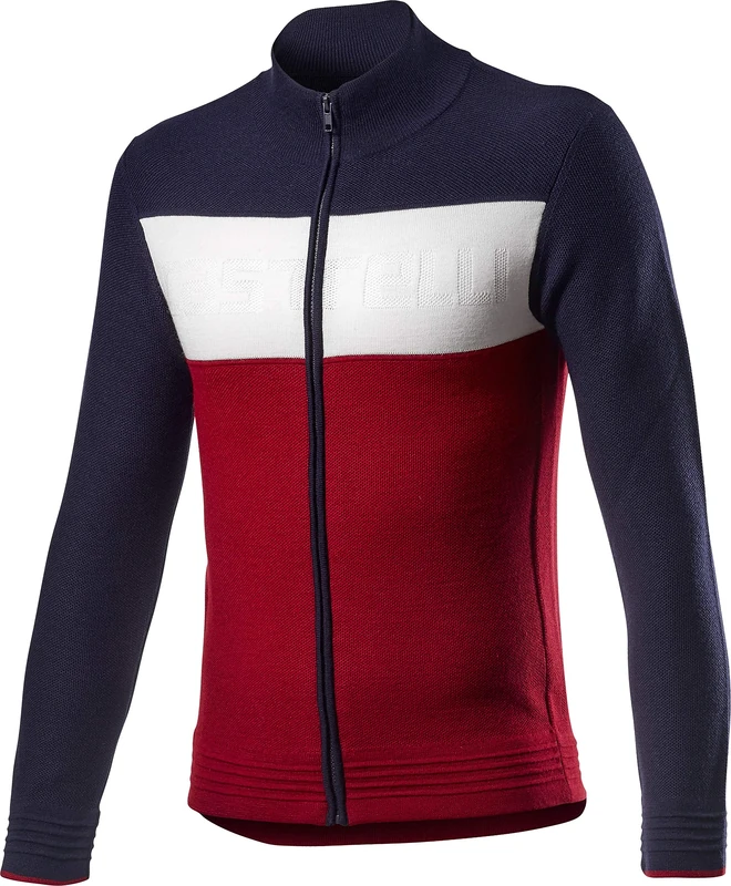 Castelli Armando Sweater, mens, Jumper, 4520578, Savile Blue/Red/Off White, M - Image 1