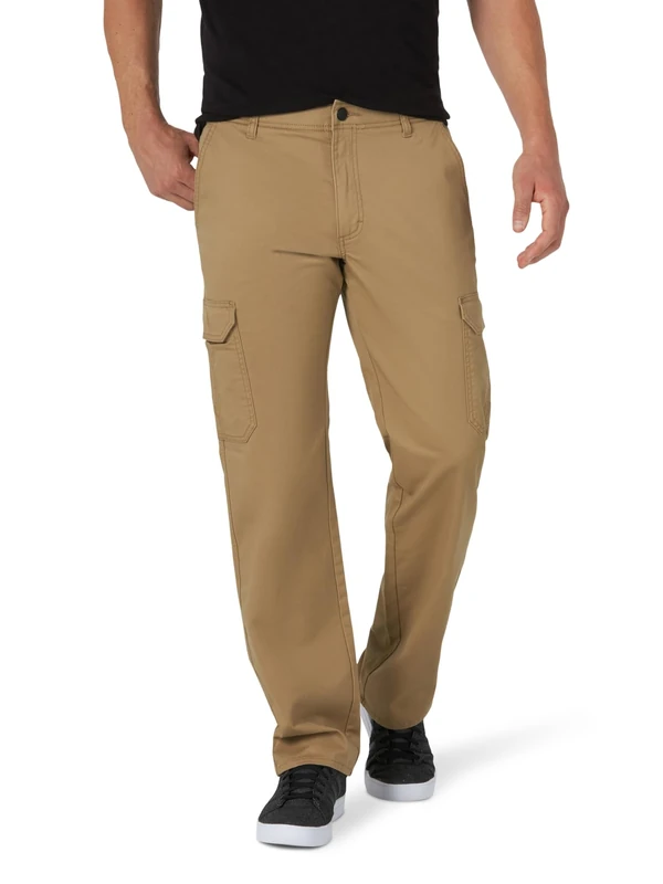 Lee Men's Extreme Motion Twill Cargo Pant, Oscar Khaki, 33W x 34L
