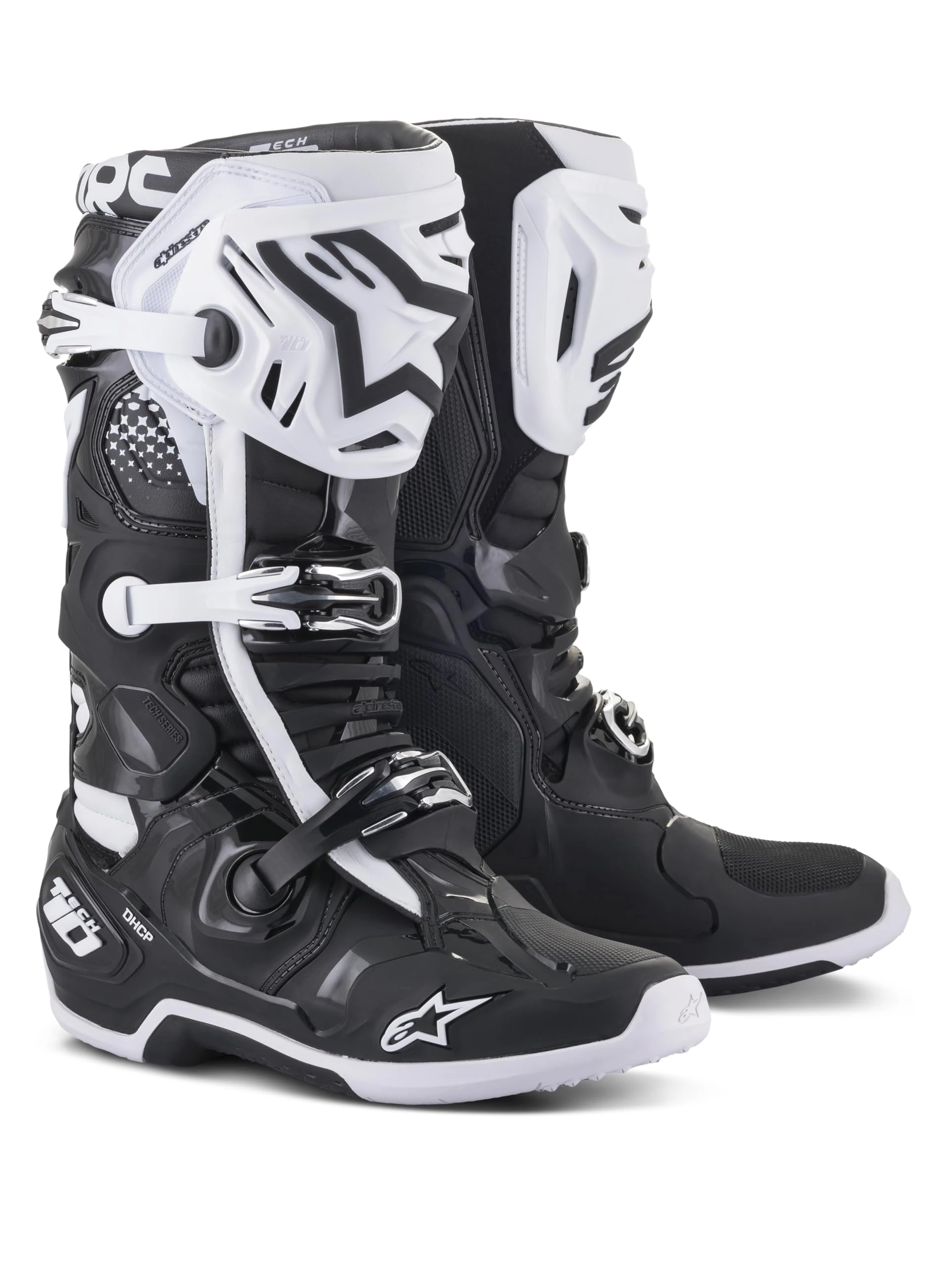 Alpinestars Men's Tech 10 Motocross Boot, Black/White, 7