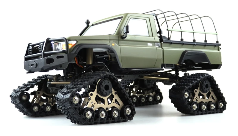 Amewi 22463 AMXRock RCX10PTS Scale Crawler Pick-Up with Sprockets Matte Green 1:10 RTR