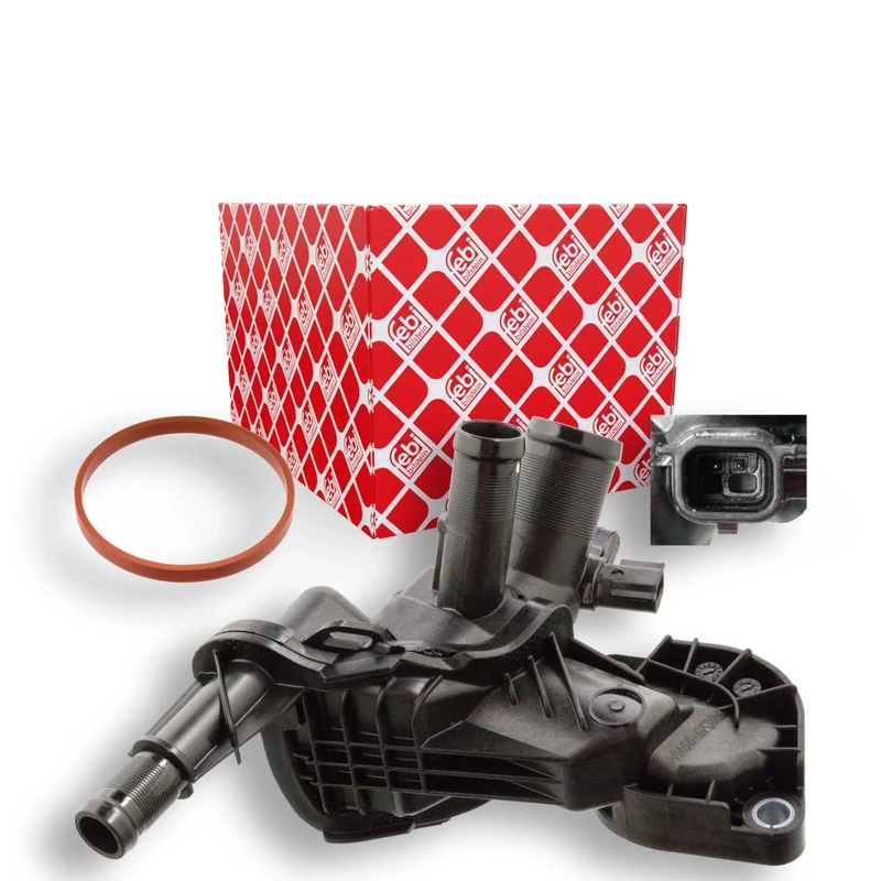 Febi Bilstein 104791 Thermostat with housing, seal and temperature switch , 1 piece