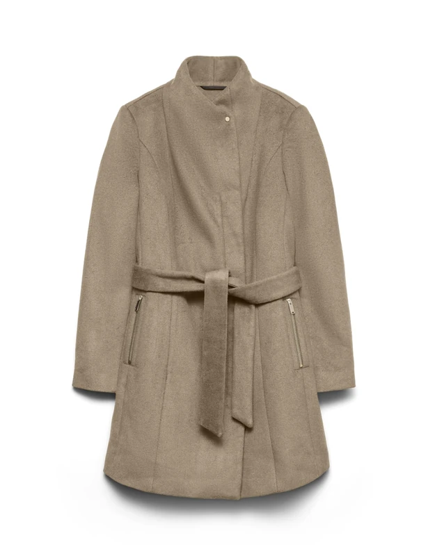 VERO MODA VMTWODOPE Coat, Silver Mink/Detail:Melange, XS