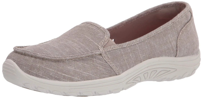 Skechers Women's Reggae Fest-Manzanita Loafer Flat, Taupe, 4.5 UK