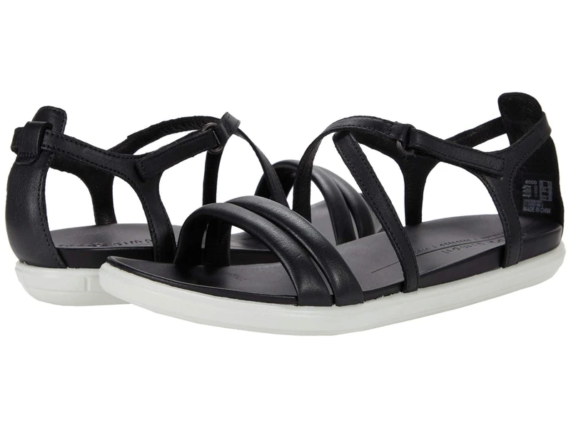 ECCO Women's Simpil Sandal Flat, Black, 3.5 UK