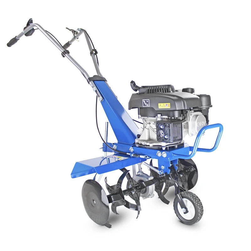 Hyundai Petrol Garden Tiller, Cultivator, Rotovator and Rototiller with 2.7kW, 150cc, 4-Stroke, tilling width of 560mm, tilling depth of 260mm, 6 x 4 Blades, & 3 Year Warranty