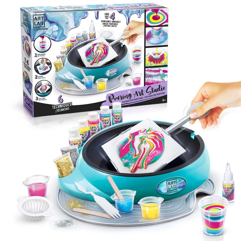 Canal Toys Art Lab - Casting Art Painting Studio - Creative Canvas to Paint Yourself - Artist Accessories, 34-Piece Set - Image 1