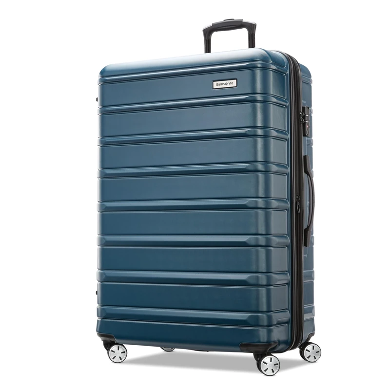 Samsonite Unisex Omni 2 Hardside Expandable Luggage with Spinner Wheels, Nova Teal, Checked-Large 28-Inch, Omni 2 Hardside Expandable Luggage with Spinner Wheels