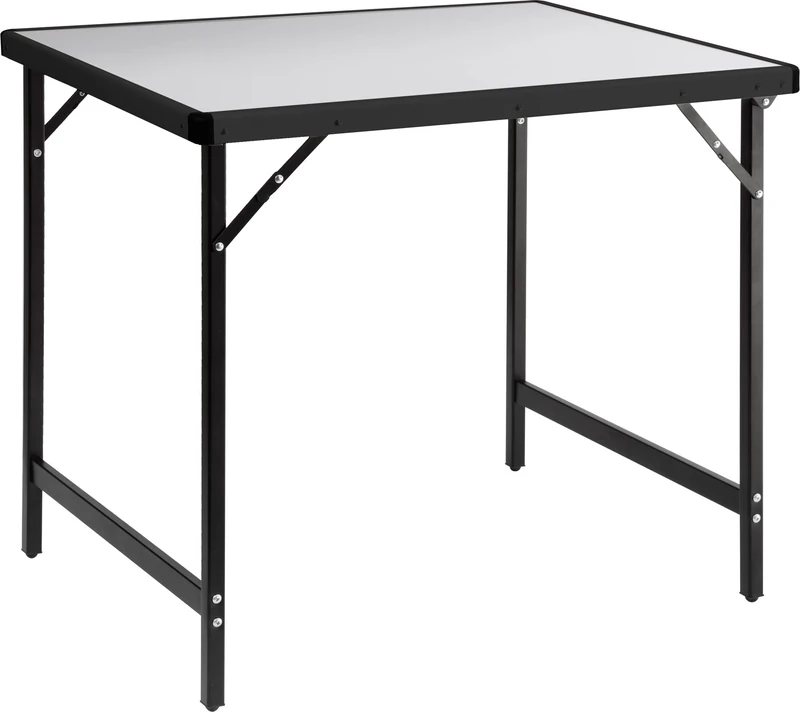 BRUNNER 0406101N Torun 2 Outdoor Table with Aluminium Shelf and Steel Folding Legs, Compact, Easy to Carry, Maximum Load 30 kg