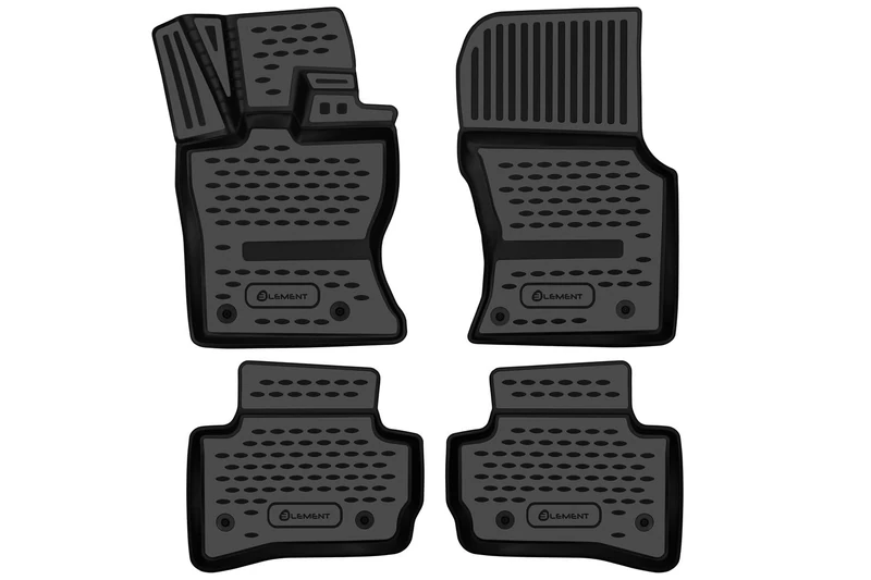 Element 3D Custom Fit Car Rubber Mats Floor Liners Designed for Jaguar F-Pace, 2016->, LHD, 5-Door Crossover 4 pcs.
