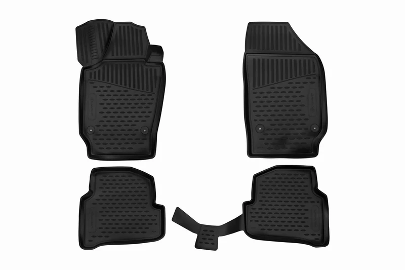 Element EXP.ELEMENT3D02216210k 3D Rubber Floor Mats for Skoda Fabia 2019 Hatchback 4 Pieces Black