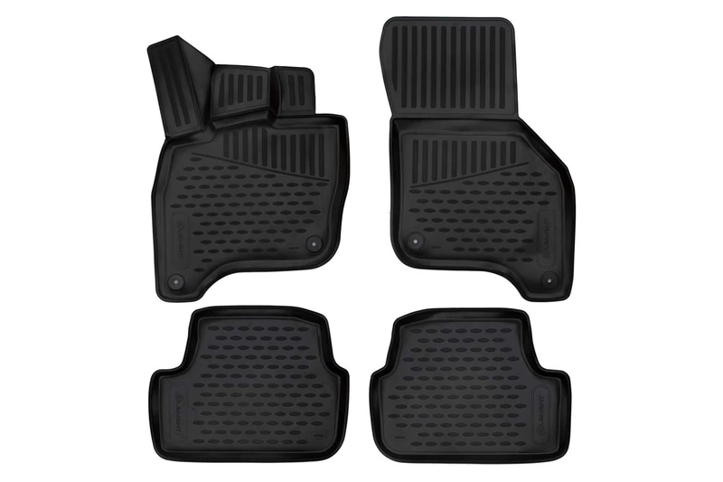 Element EXP.ELEMENT3D02539210k VW eGolf 2014-4-Piece Black Rubber Car Mats