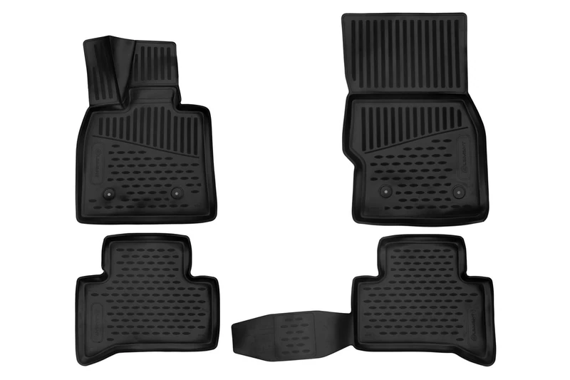 Element EXP.ELEMENT3D01741210k 3D Rubber Floor Mats for Alfa Romeo Stelvio 2017-Tipo 949 5-Door 4-Piece Set, Black, Fit
