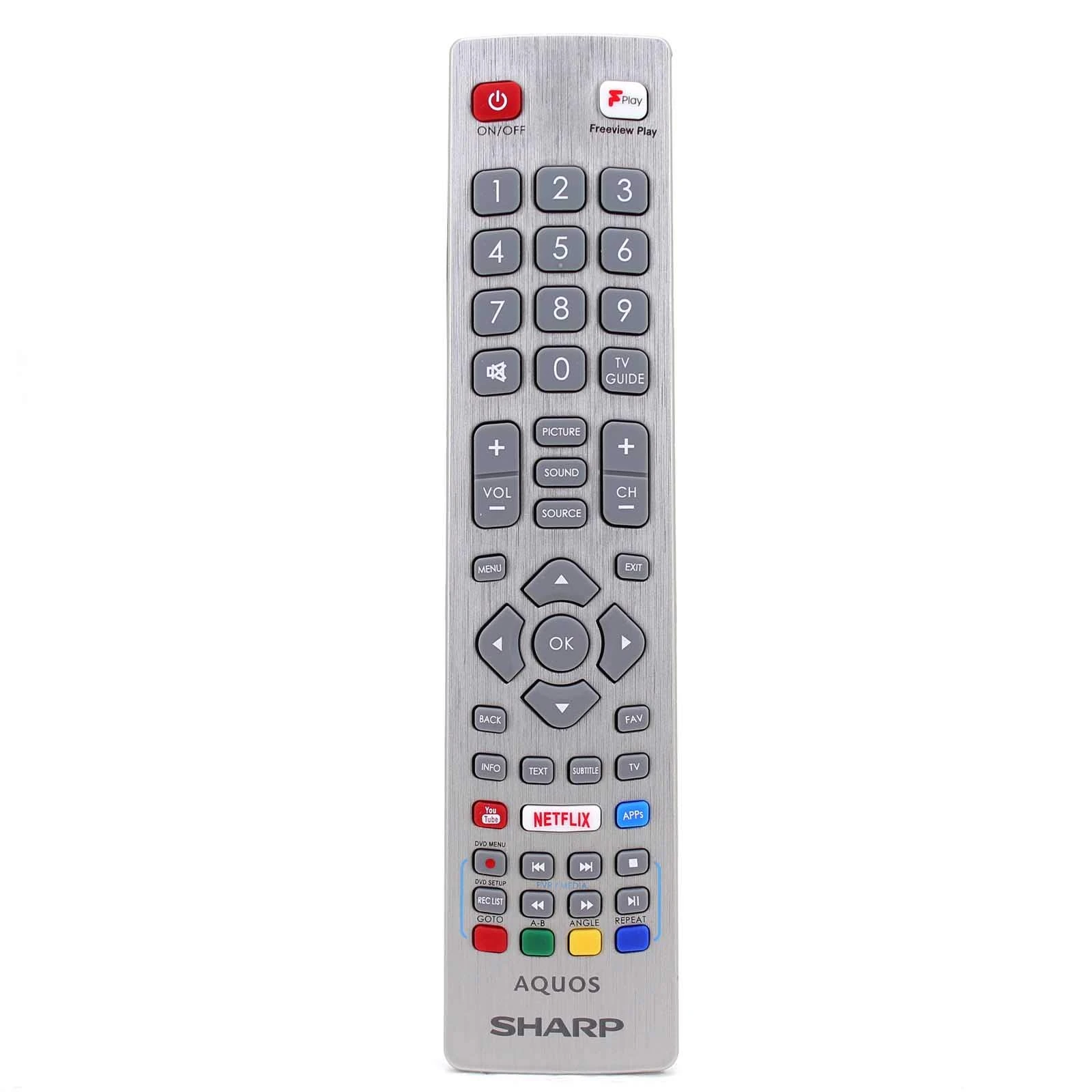 Genuine SHW/RMC/0121 Remote Control for Sharp Aquos Freeview TV with Netflix YouTube and 3D Buttons