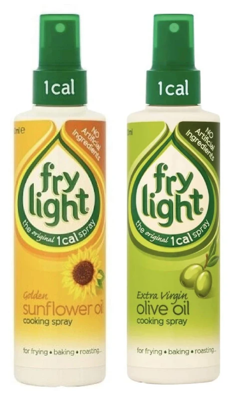 2 x Frylight Mixed 1 x Extra Virgin Olive Oil & 1 x Sunflower Oil Cooking Spray 190 ml x 2 ( Pack of 2 )