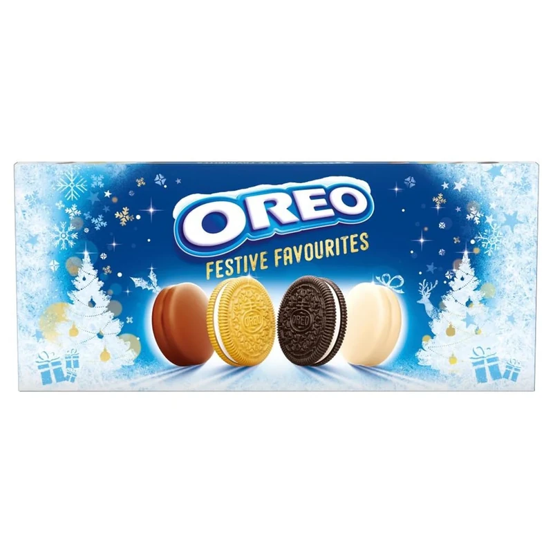 Oreo Festive Favourites, Assorted Biscuit Selection Box, Suitable for Vegetarians, 170 g (Pack of 1)