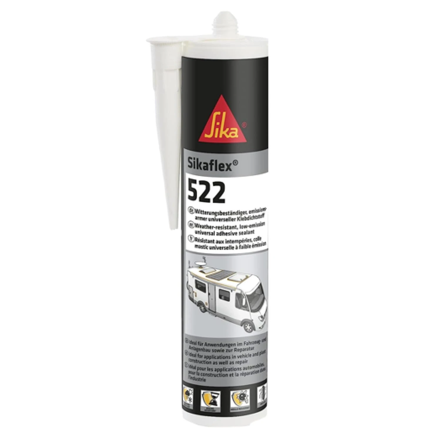 Sika Sikaflex -522 Caravan and Motorhome Adhesive Sealant – Moisture Curing – Weather and Mould Resistant – White – 300ml