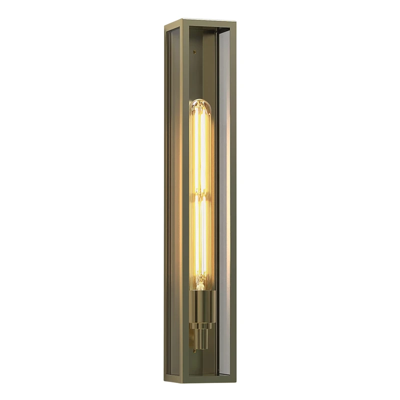 Astro Harvard 500 Outdoor Wall Light - IP44 Rated - (Natural Brass), LED E27/ES Lamp, Designed in Britain - 1402006-3 Years Guarantee
