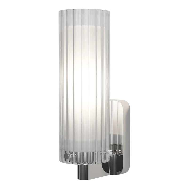 Astro Ottavino Wall Bathroom Wall Light - IP44 Rated - (Polished Chrome), LED E14/SES Lamp, Designed in Britain - 1411001-3 Years Guarantee